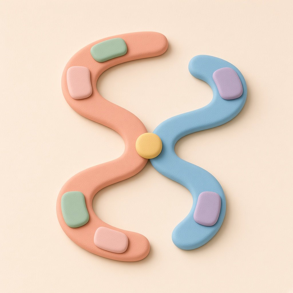 Clay paths meeting at a butter bead, a map of keywords and prompts