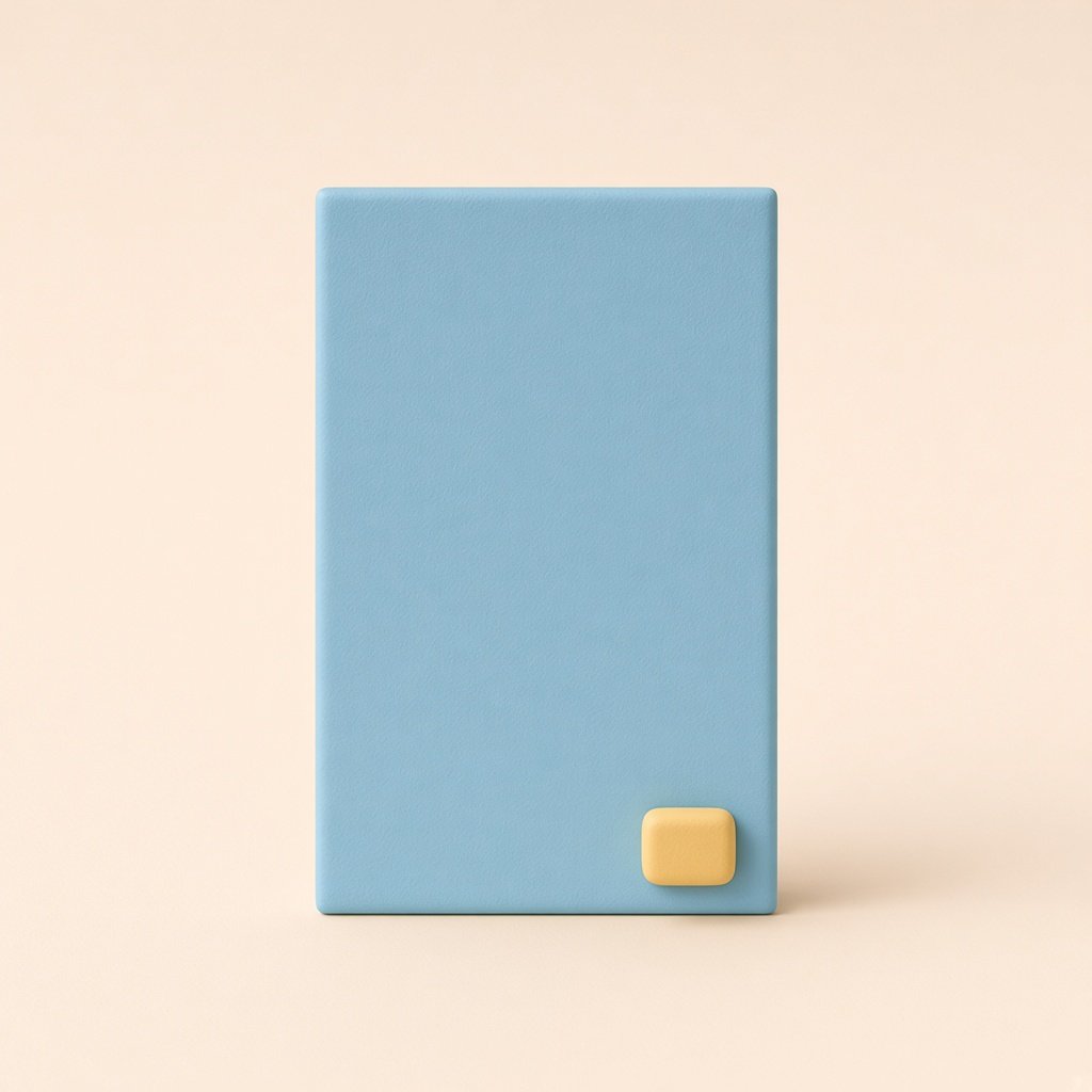 A tall sky clay tile with a butter bead