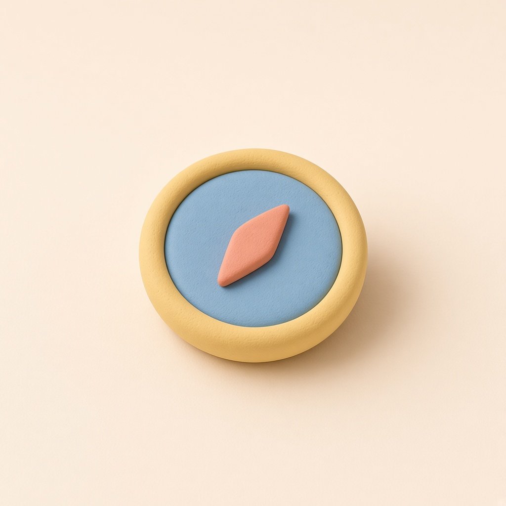 Clay hands holding a coral phone beside a butter clock